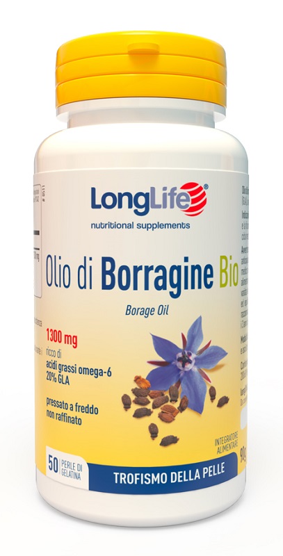 LONGLIFE OLIO BORRAGINE BIO 50 PERLE IN GELATINA - Farmacia Mastrangelo 