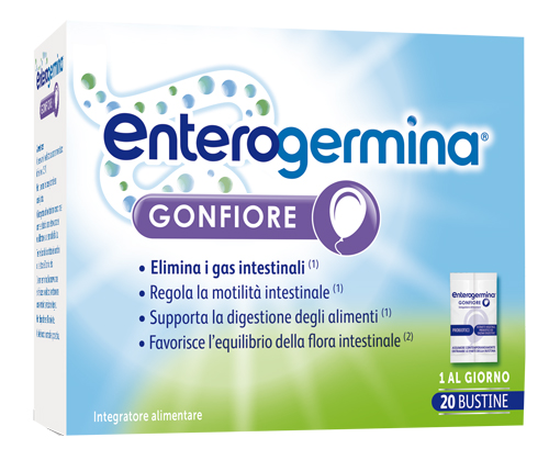 ENTEROGERMINA GONFIORE 20 BUSTINE BIPARTITE - Farmacia Mastrangelo 