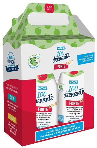 NOVA100 DRENANTE FORTE LIGHT CON ALOE 300+300 ML - Farmacia Mastrangelo 