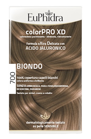 EUPHIDRA COLORPRO XD 700 BIONDO GEL COLORANTE CAPELLI IN FLACONE + ATTIVANTE + BALSAMO + GUANTI - Farmacia Mastrangelo 