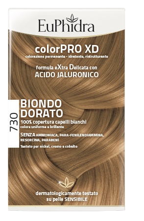 EUPHIDRA COLORPRO XD 730 BIONDO DORATO GEL COLORANTE CAPELLI IN FLACONE + ATTIVANTE + BALSAMO + GUANTI - Farmacia Mastrangelo 