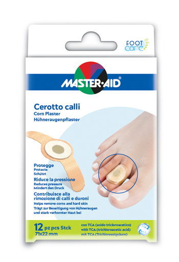 CEROTTO CALLIFUGO MASTER-AID FOOTCARE 71X22 MM 12 PEZZI B2 - Farmacia Mastrangelo 