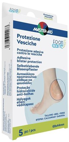 IDROCOLLOIDE MASTER-AID FOOTCARE VESCICHE TALLONE 69X44 MM 5 PEZZI A1 - Farmacia Mastrangelo 