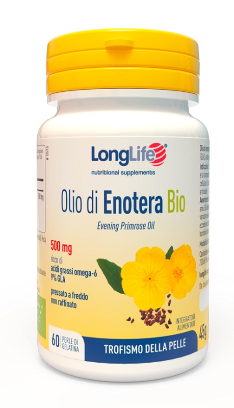 LONGLIFE OLIO ENOTERA BIO 500 MG 60 PERLE IN GELATINA - Farmacia Mastrangelo 