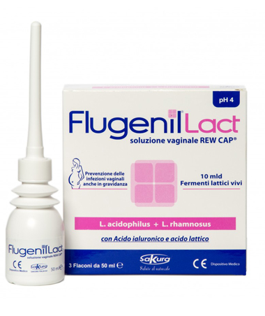 FLUGENIL LACT SOLUZIONE VAGINALE INTERNA A BASE DI FERMENTI LATTICI 3 FLACONI DA 50 ML + 3 APPLICATORI MONOUSO - Farmacia Mastrangelo 
