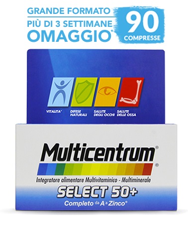 MULTICENTRUM SELECT 50+ 90 COMPRESSE - Farmacia Mastrangelo 