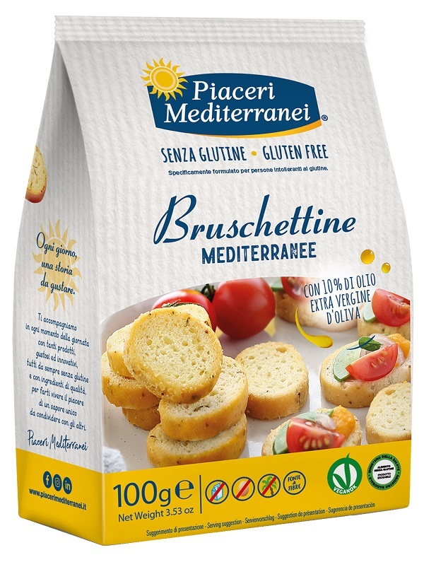 PIACERI MEDITERRANEI BRUSCHETTINE 100 G - Farmacia Mastrangelo 