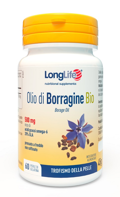 LONGLIFE OLIO BORRAGINE BIO 60 PERLE IN GELATINA - Farmacia Mastrangelo 