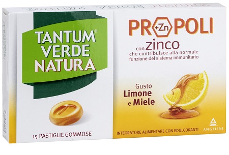 TANTUM VERDE NATURA 15 PASTIGLIE GOMMOSE LIMONE & MIELE - Farmacia Mastrangelo 