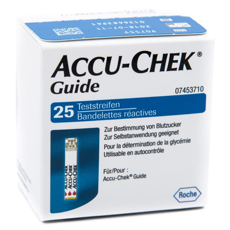 STRISCE MISURAZIONE GLICEMIA ACCU-CHEK GUIDE 25 PEZZI CONFEZIONE RETAIL - Farmacia Mastrangelo 