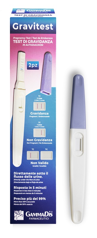 TEST GRAVIDANZA GRAVITEST 2 PEZZI GAMMADIS - Farmacia Mastrangelo 