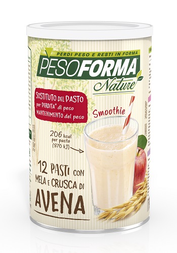 PESOFORMA NATURE SMOOTHIE MELA E CRUSCA AVENA 12 PASTI 420 G - Farmacia Mastrangelo 