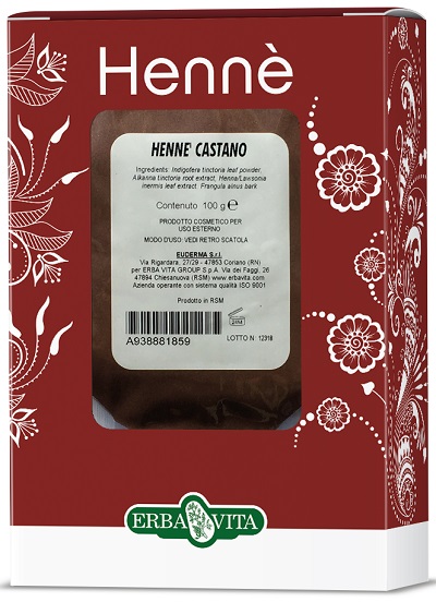 HENNE COLORANTE CAPELLI CASTANO 100 G - Farmacia Mastrangelo 