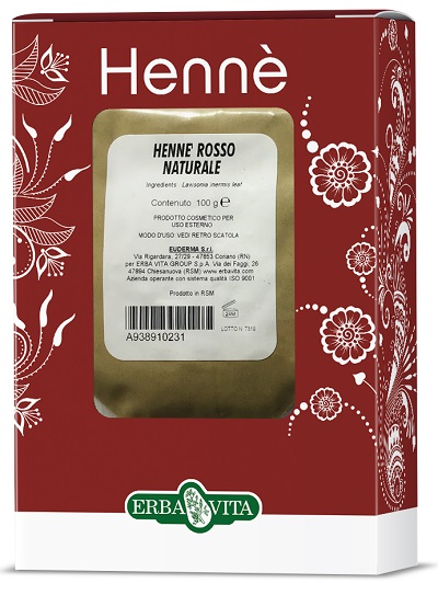 HENNE COLORANTE CAPELLI ROSSO NATURALE 100 G - Farmacia Mastrangelo 
