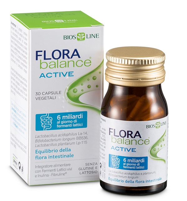 BIOSLINE FLORABALANCE ACTIVE 30 CAPSULE VEGETALI - Farmacia Mastrangelo 