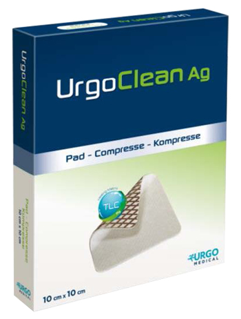 MEDICAZIONE TNT ASSORBENTE GELIFICANTE URGOCLEAN AG/SILVER 10X10CM 5 PEZZI - Farmacia Mastrangelo 