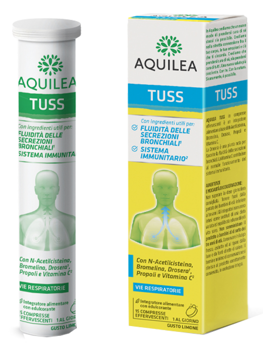 AQUILEA TUSS 15 COMPRESSE EFFERVESCENTI 90 G - Farmacia Mastrangelo 