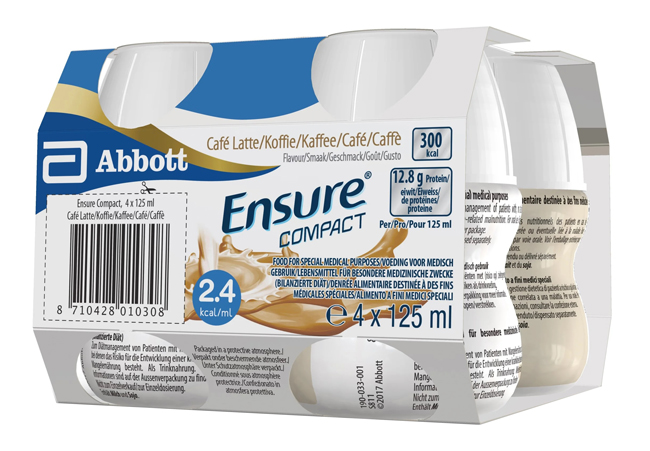ENSURE COMPACT CAFFE 4 BOTTIGLIE DA 125 ML - Farmacia Mastrangelo 