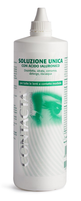 SOLUZIONE UNICA CON ACIDO IALURONICO PER LENTI A CONTATTO CONTACTA SOLUTION 360 ML - Farmacia Mastrangelo 