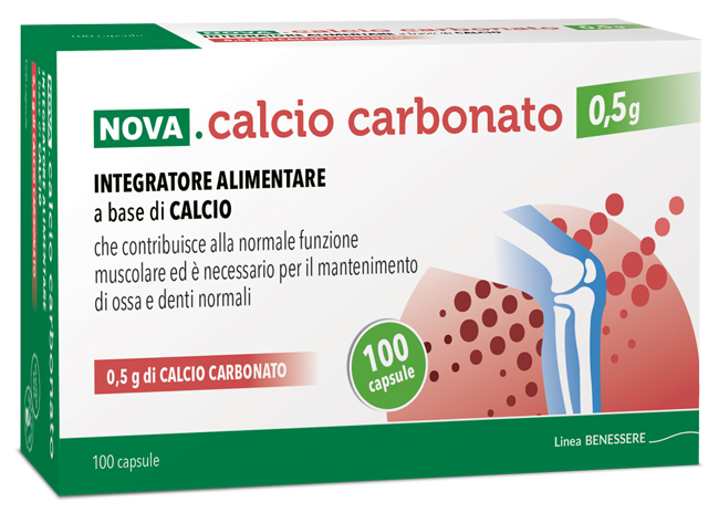 NOVA CALCIO CARBONATO 0,5 G 100 CAPSULE - Farmacia Mastrangelo 