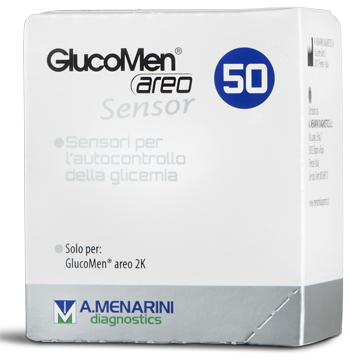 STRISCE MISURAZIONE GLICEMIA GLUCOMEN AREO SENSOR 50 PEZZI - Farmacia Mastrangelo 