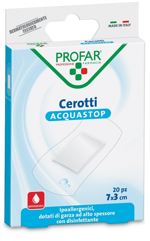CEROTTO ACQUASTOP GRANDI 7X3 CM PROFAR 20 PEZZI - Farmacia Mastrangelo 