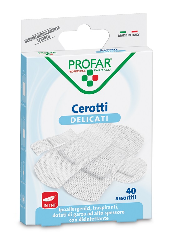 CEROTTO TESSUTO NON TESSUTO DELICATO ASSORTITI 40 PEZZI PROFAR - Farmacia Mastrangelo 