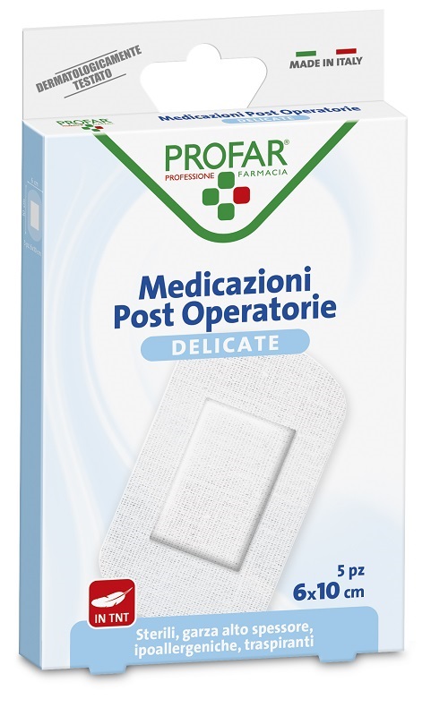 MEDICAZIONE POST OPERATORIA STERILE GARZA ANTIADERENTE 6X10 CM 5 PEZZI PROFAR - Farmacia Mastrangelo 