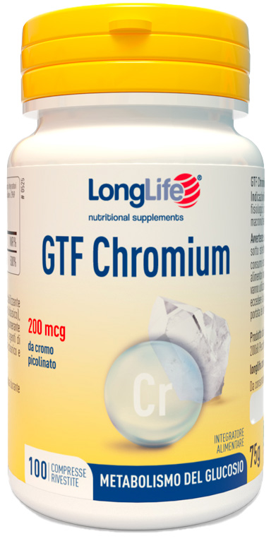 LONGLIFE GTF CHROMIUM 100 COMPRESSE RIVESTITE - Farmacia Mastrangelo 