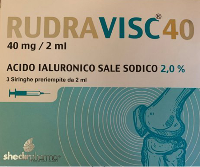 SIRINGA INTRA-ARTICOLARE RUDRAVISC 40 HC ACIDO IALURONICO SALE SODICO 40 MG 2 ML 3 PEZZI - Farmacia Mastrangelo 