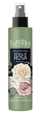 EUPHIDRA ACQUA PROFUMATA ROSA IN FLACONE CON ETICHETTA POMPA SPRAY - Farmacia Mastrangelo 