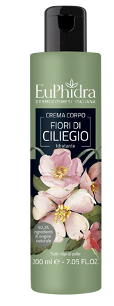 EUPHIDRA CREMA CORPO IDRATANTE CILIEGIO IN FLACONE CON ETICHETTA - Farmacia Mastrangelo 