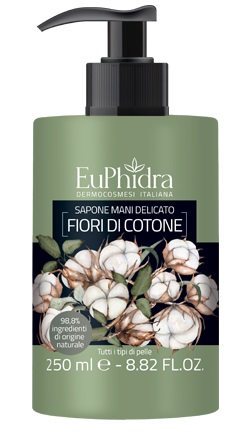 EUPHIDRA SAPONE LIQUIDO MANI COTONE IN FLACONE CON ETICHETTA DISPENSER - Farmacia Mastrangelo 