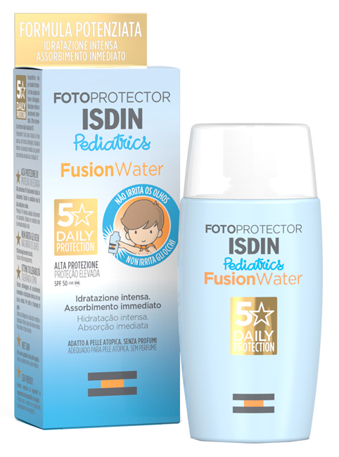 FOTOPROTECTOR PEDIATRICS FUSION WATER SPF50 - Farmacia Mastrangelo 