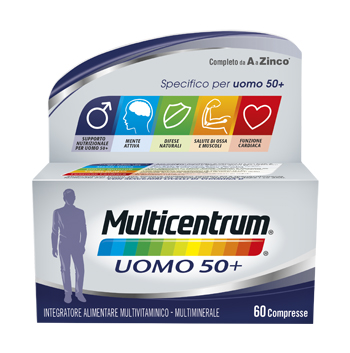 MULTICENTRUM UOMO 50+ 60 COMPRESSE - Farmacia Mastrangelo 