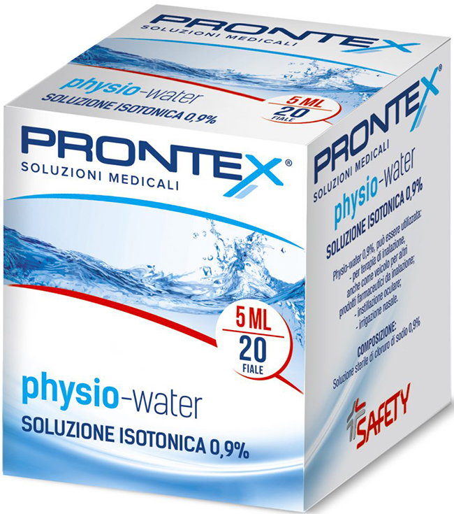 SOLUZIONE FISIOLOGICA PRONTEX PHYSIO ISOTONIC 20 FIALE DA 5 ML - Farmacia Mastrangelo 
