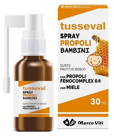 TUSSEVAL GOLA PROPOLI SPRAY PER BAMBINI 30 ML - Farmacia Mastrangelo 