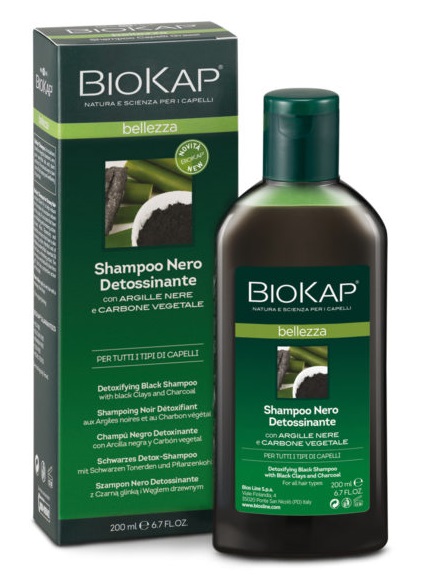 BIOKAP BELLEZZA SHAMPOO NERO DETOSSINANTE 200 ML BIOSLINE - Farmacia Mastrangelo 