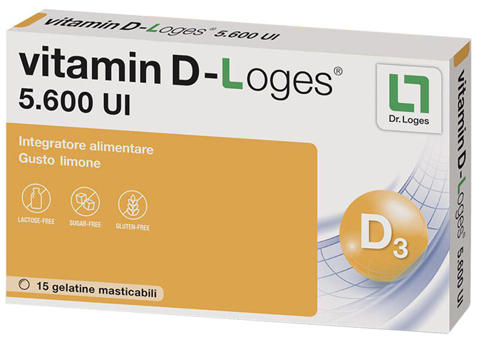 VITAMIN D-LOGES 15 GELATINE MASTICABILI GUSTO LIMONE - Farmacia Mastrangelo 