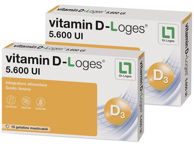 VITAMIN D-LOGES 30 GELATINE MASTICABILI GUSTO LIMONE 42 G - Farmacia Mastrangelo 