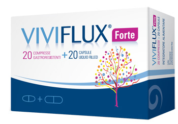 VIVIFLUX FORTE 20 COMPRESSE GASTRORESISTENTI + 20 CAPSULE LIQUID FILLER - Farmacia Mastrangelo 