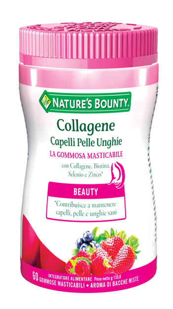 COLLAGENE CAPELLI PELLE UNGHIE 60 GOMMOSE MASTICABILI - Farmacia Mastrangelo 
