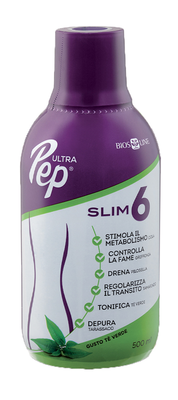 ULTRA PEP SLIM 6 TE' VERDE 500 ML BIOSLINE - Farmacia Mastrangelo 