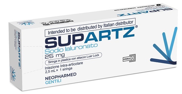 SIRINGA PRERIEMPITA INTRA-ARTICOLARE SUPARTZ ACIDO IALURONICO 25 MG 2,5 ML 1 PEZZO - Farmacia Mastrangelo 
