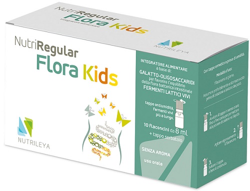NUTRIREGULAR FLORA KIDS 10 FLACONCINI - Farmacia Mastrangelo 