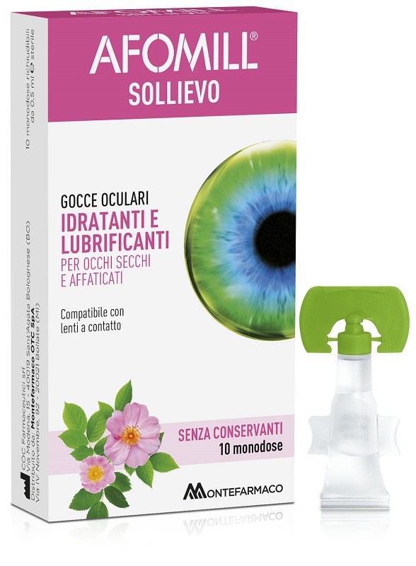 AFOMILL SOLLIEVO GOCCE OCULARI OCCHI 10 FIALE DA 0,5 ML - Farmacia Mastrangelo 