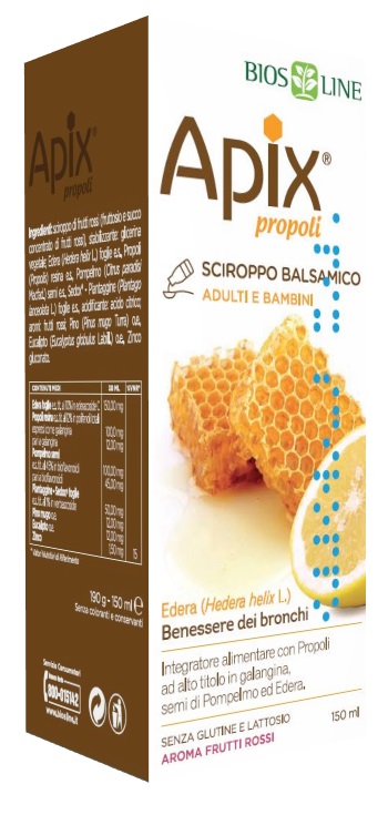 APIX PROPOLI SCIROPPO BALSAMICO SENZA CONSERVANTI 150 ML BIOSLINE - Farmacia Mastrangelo 