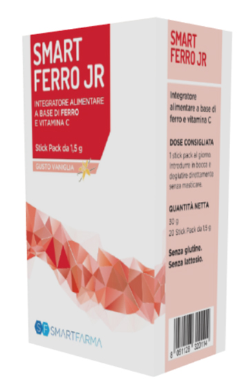 SMART FERRO JR 20 STICK PACK GUSTO VANIGLIA - Farmacia Mastrangelo 