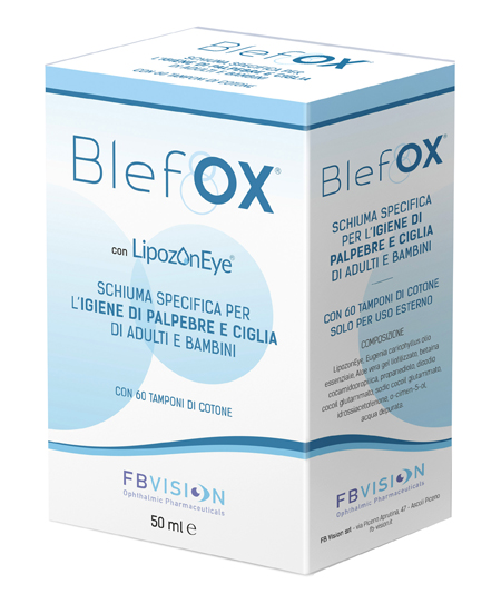 BLEFOX SCHIUMA SPECIFICA PER IGIENE PALPEBRE E CIGLIA 50 ML CON EROGATORE + 60 DISCHETTI - Farmacia Mastrangelo 