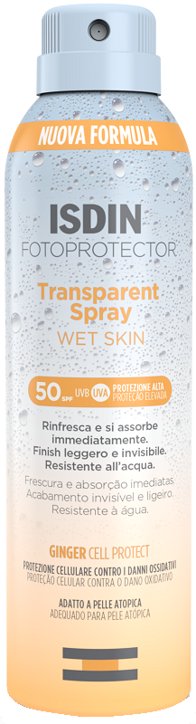 FOTOPROTECTOR TRANSPARENT WET SKIN SPRAY 50+ 250 ML - Farmacia Mastrangelo 